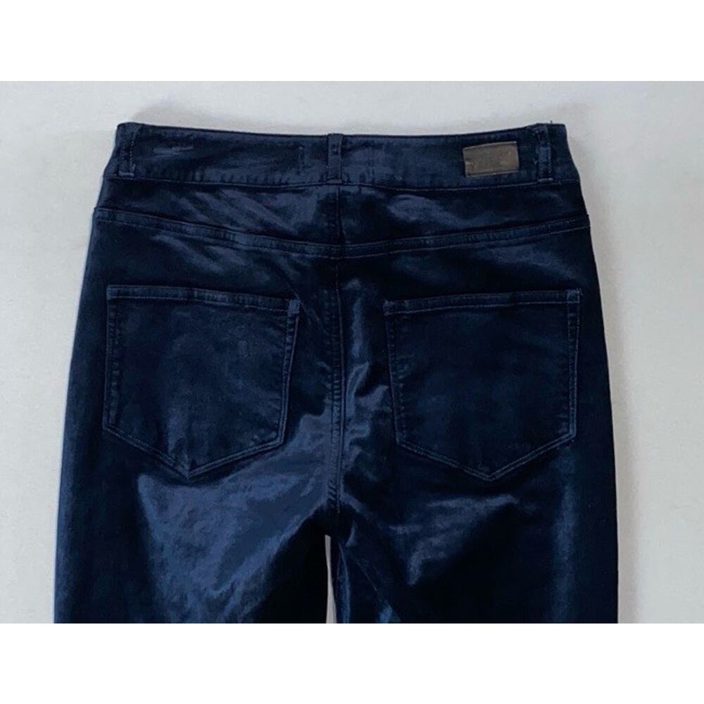 Paige Hoxton Ultra Skinny Velveteen Plush Super Soft Jeans. Midnight Blue, 24. - Picture 9 of 9